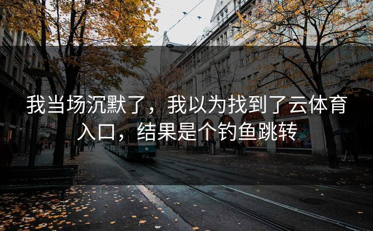 我当场沉默了，我以为找到了云体育入口，结果是个钓鱼跳转