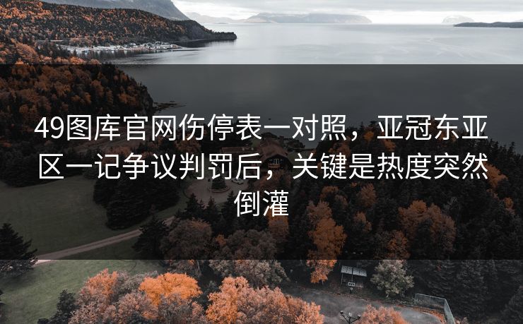 49图库官网伤停表一对照，亚冠东亚区一记争议判罚后，关键是热度突然倒灌